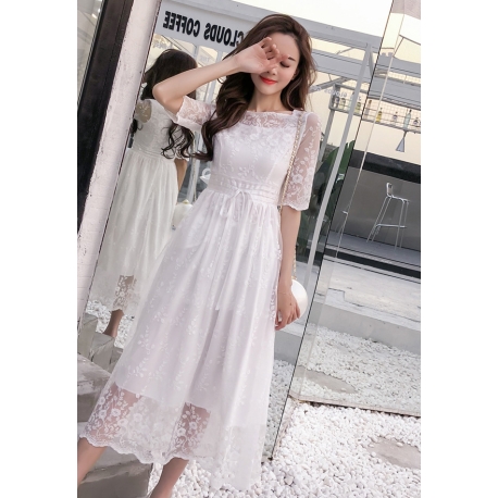 long dress wanita korea D7966