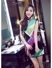 dress wanita kerah shanghai D2257