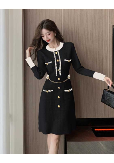 dress wanita korea D8016