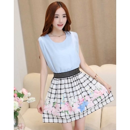 dress wanita korea D2266