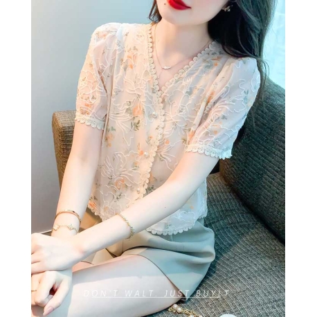 blouse wanita korea T7939