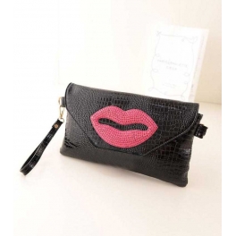 tas pesta motif bibir Bag830