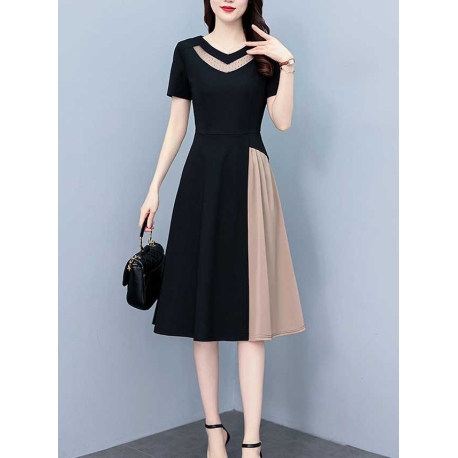 dress wanita korea D7977