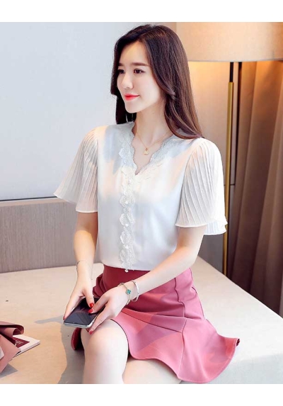 blouse chiffon wanita korea T8171