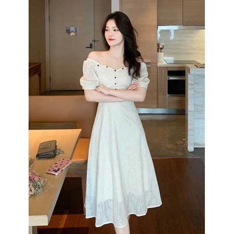 dress wanita korea D7498