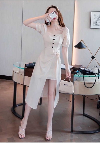 dress wanita korea D7509