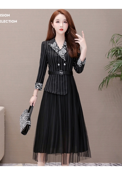 dress wanita korea D7958