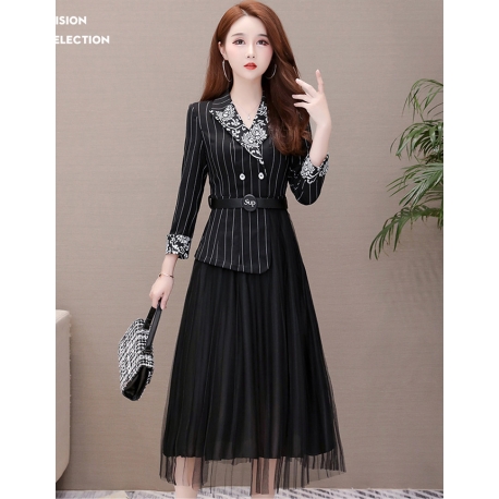 dress wanita korea D7958