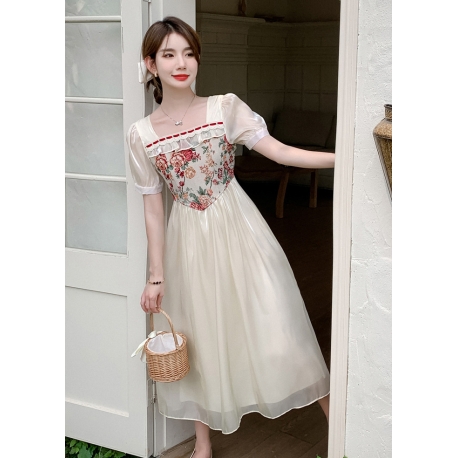 dress wanita korea D7858