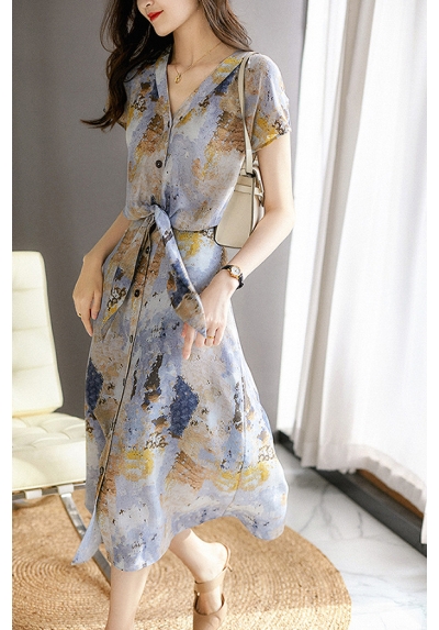 dress wanita korea D7425