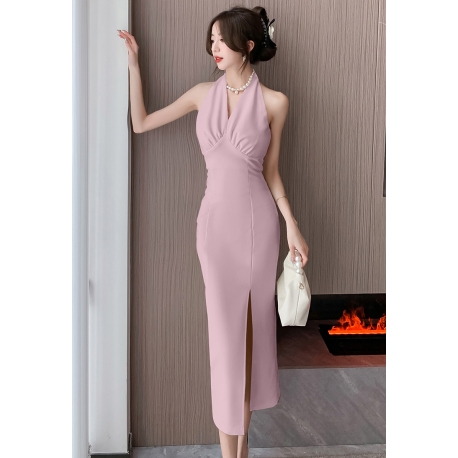 dress pesta wanita korea D8066