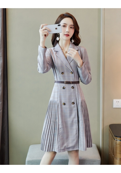 dress wanita korea berkerah D8086