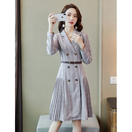 dress wanita korea berkerah D8086