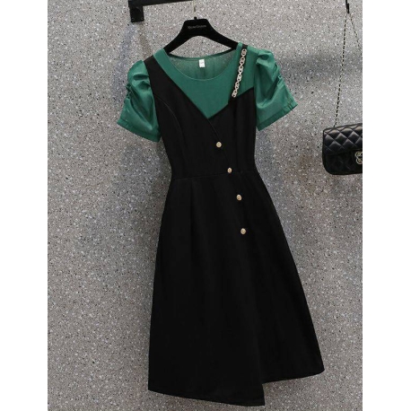 dress wanita korea D7594