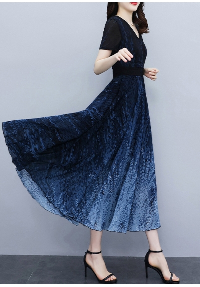 long dress wanita korea D8089