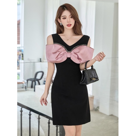 midi dress wanita korea D7968