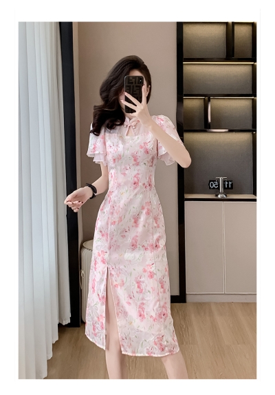 dress cheongsam wanita korea import  D8098