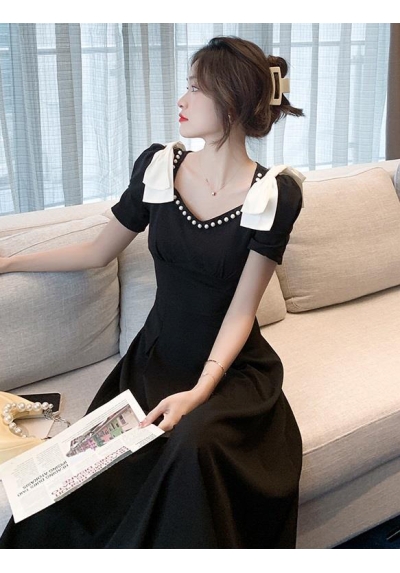 dress pesta wanita korea import  D8101