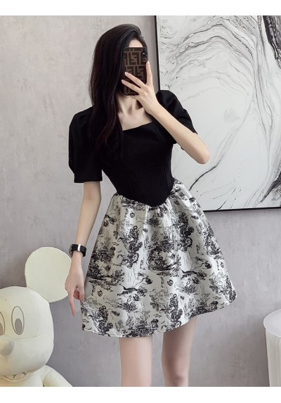 dress pesta wanita korea import  D8109