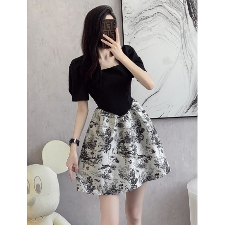 dress pesta wanita korea import  D8109