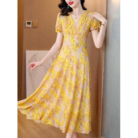 long dress wanita korea D7961