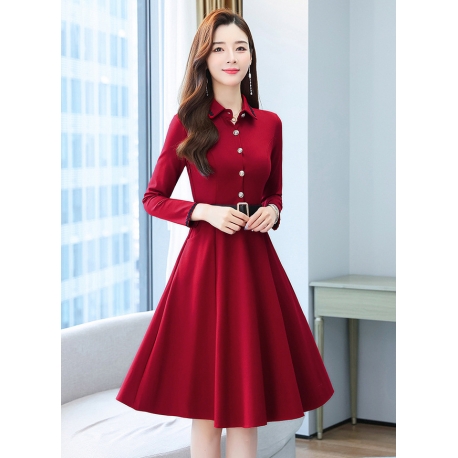 dress wanita korea D7525