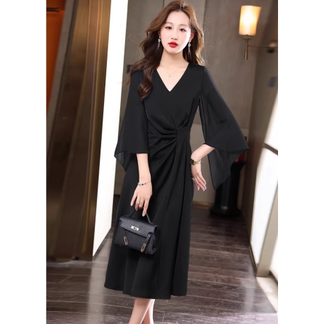 dress wanita korea D7642