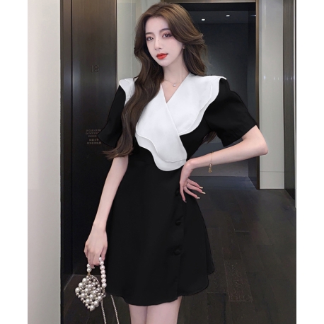 dress wanita korea D7463