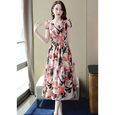 dress wanita korea D7388