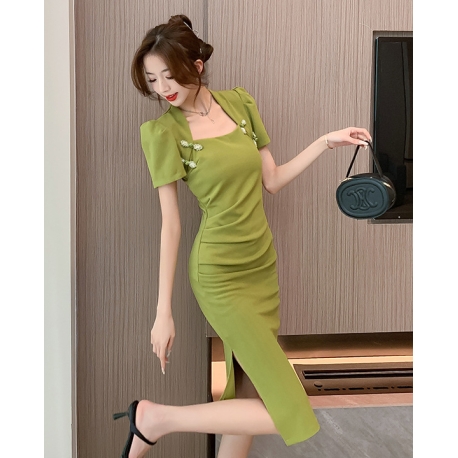 dress pesta wanita korea import  D8091