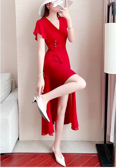 dress pesta wanita korea D7897