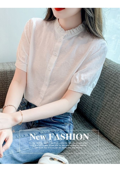 blouse wanita korea berkancing T8345