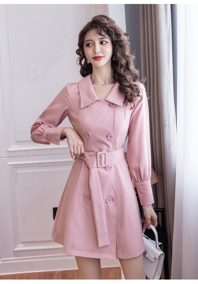 dress wanita korea berkerah  D8104