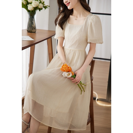 midi dress wanita korea D8172