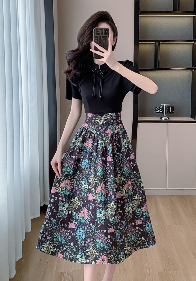 dress wanita korea D7482