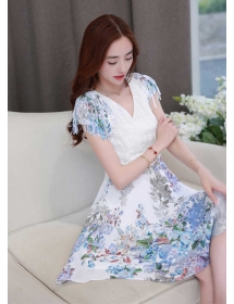 dress wanita korea D2365