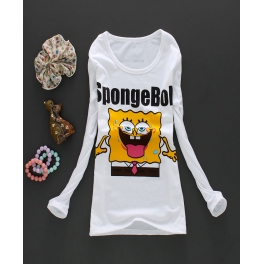 kaos spongebob lengan panjang t801