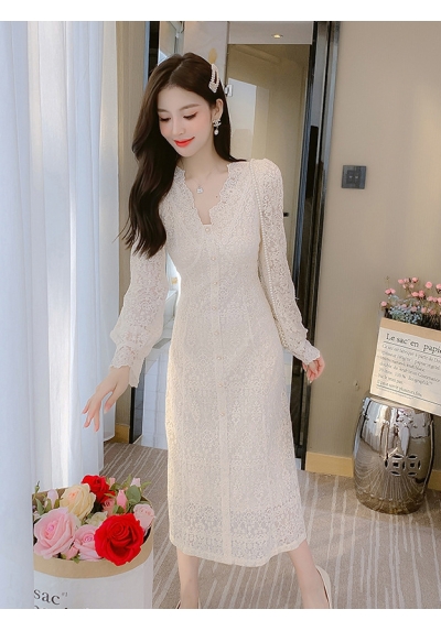 dress brukat  wanita korea import D8136