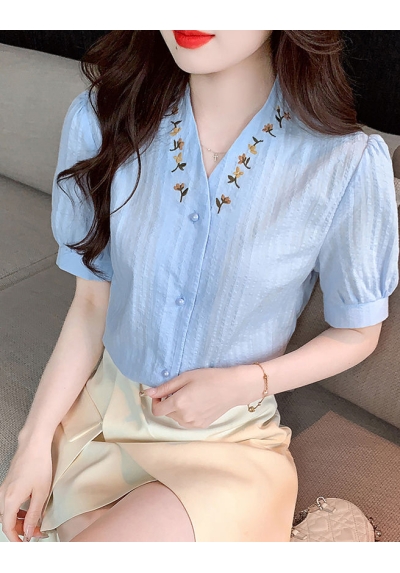 blouse v-neck import  T8403