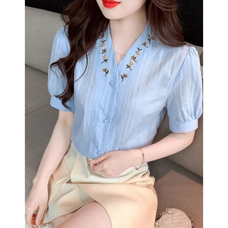 blouse v-neck import  T8403