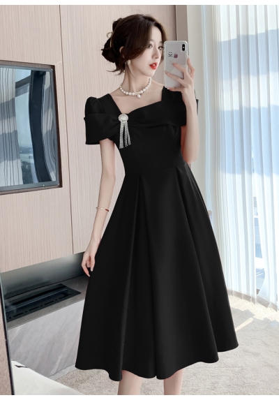 midi dress pesta wanita korea D8197