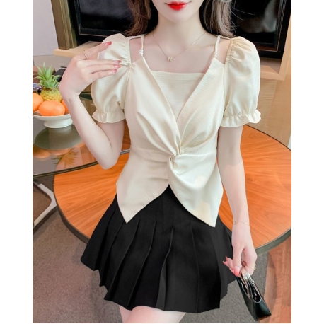 blouse wanita korea import T8413