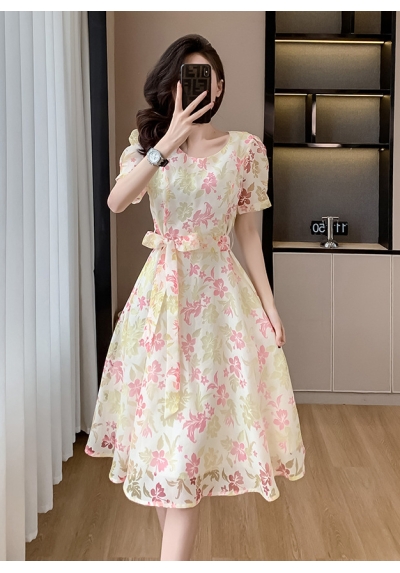 dress pesta wanita korea lengan panjang D8183