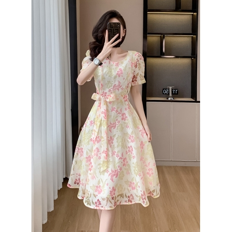 dress pesta wanita korea lengan panjang D8183