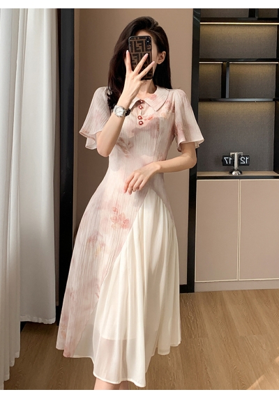 dress wanita korea berkerah D8194