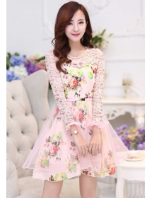 dress wanita korea D2387