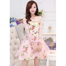 dress wanita korea D2387