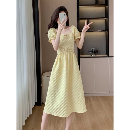 midi dress pesta wanita korea import D8158