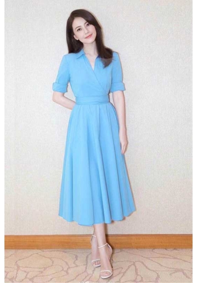 dress wanita korea D7842