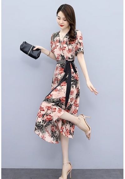 dress wanita korea D7671